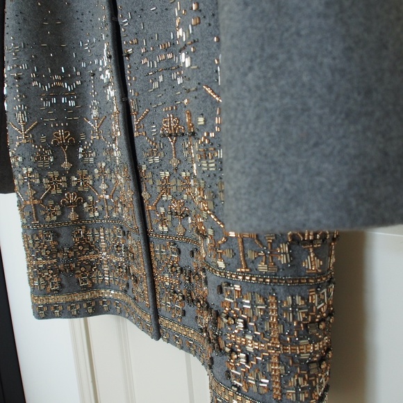 J.Crew Collection Embellished Cocoon Coat S 6 - Picture 4 of 7